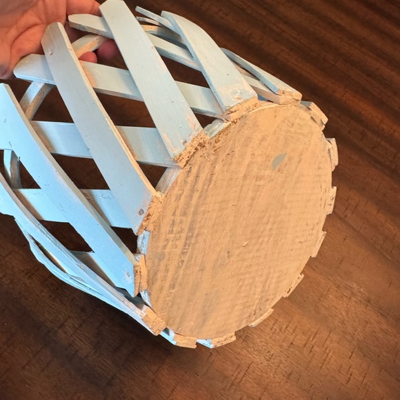 Rustic Cottagecore Wooden Planter Basket handmade grandmacore garden - Picture 7 of 8